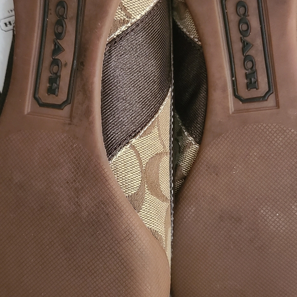 Coach Women's Tan and Brown Flats - Picture 6 of 10